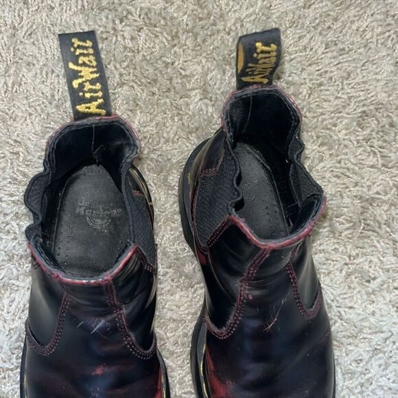 Dr. Martens Burgundy and Red Boots Men’s UK 3 US 4 (Women’s 5) EUC main image 9